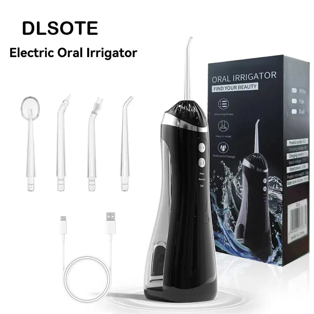 Oral Irrigator 3 Cleaning Modes Portable Rechargeable Waterproof  IP65 Dental Water FlosserTeeth Whitening Jet Floss 200ML Nova Trendz