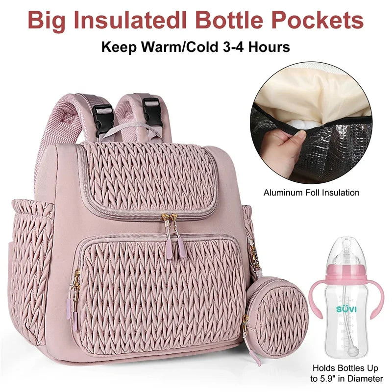 Mommy Bag Large Capacity Organizer For Baby Diapers Outdoor Stroller Hanging Bags Maternity Women Fashion Backpack Lightweight