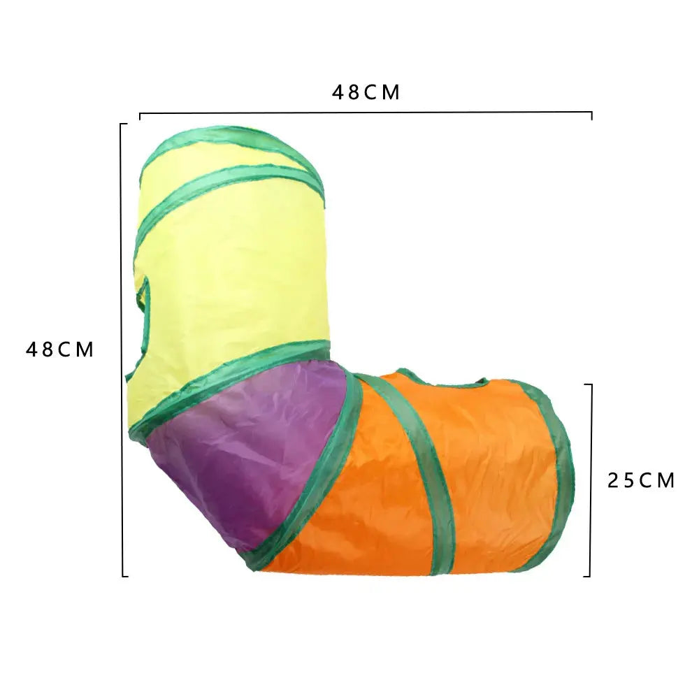 Cat Tunnel Pet Supplies Cat S T Pass Play Tunnel Foldable Cat Tunnel Cat Toy Breathable Drill Barrel for Indoor loud paper - Nova Trendz