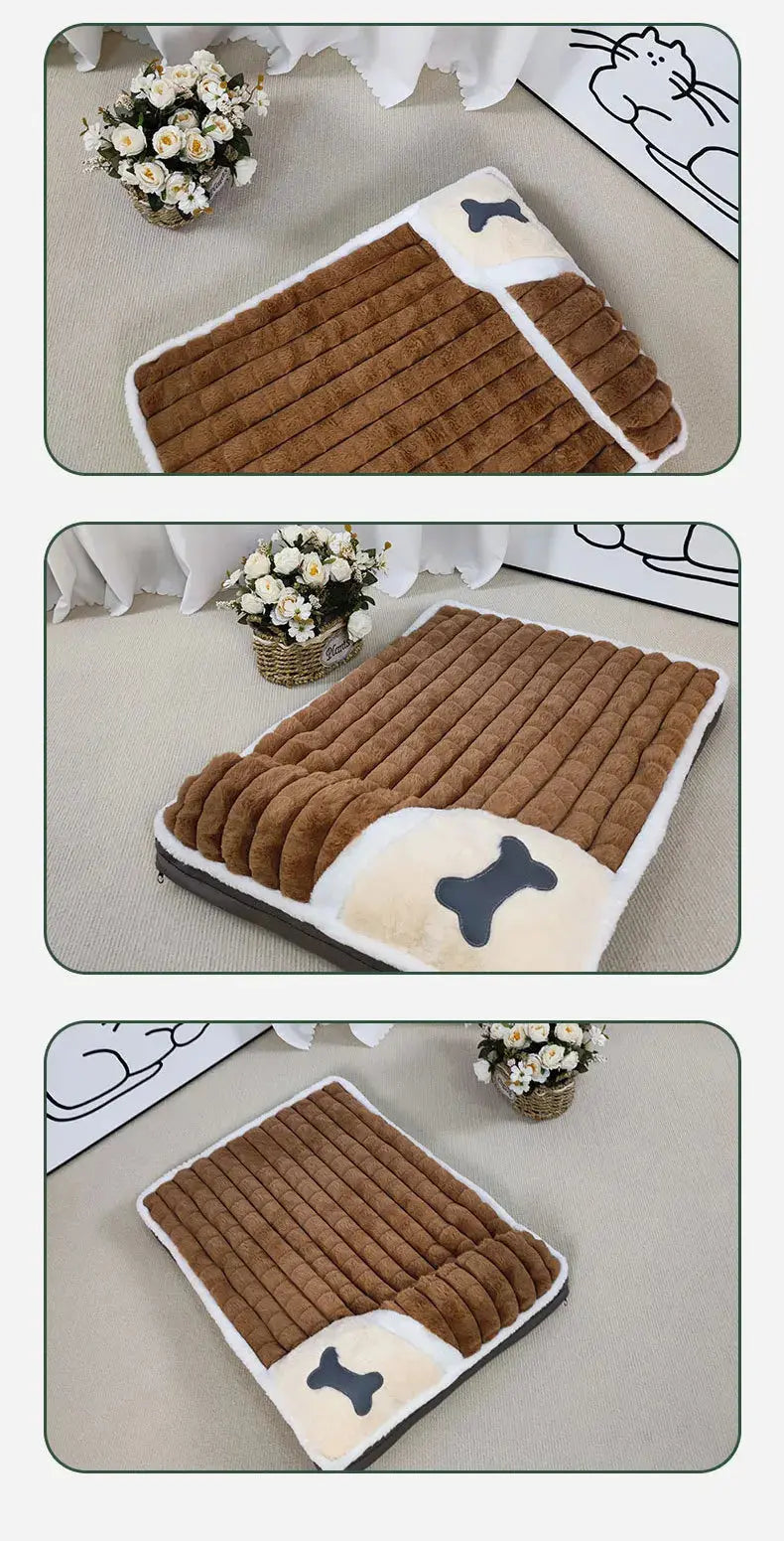 Winter Dog Bed Removable Washable Pet Dog Mat Sofa For Small Medium Large Dogs Cushion Protect Cervical Pet Mat - Nova Trendz