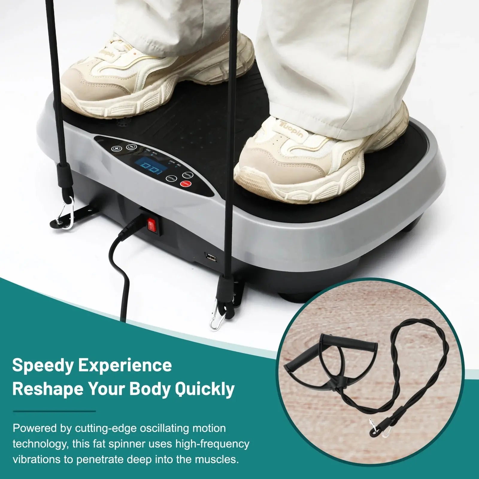 Vibration Plate Exercise Machine Fat-Burning Home Fitness Fat Slinger Shaping Whole Body Workout Portable Fitness Equipment Nova Trendz