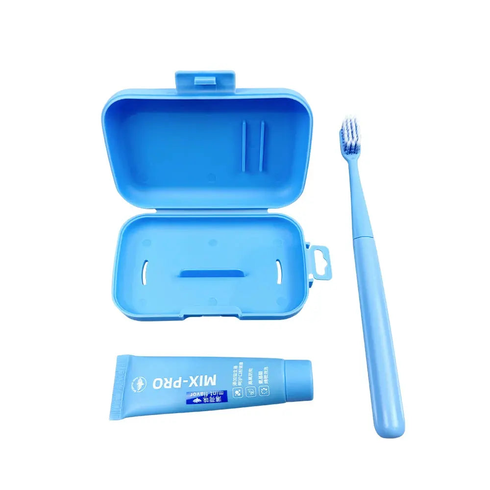 Dental Oral Care Cleaning Kit Portable Toothbrush Toothpaste Case Travel Toothbrush Soft Bristle Adult Tooth Brush Personal Care - Nova Trendz