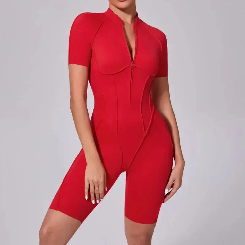 New Seamless Yoga Jumpsuits Sports Fitness Hip-lifting Backless Skinny Zipper One-Piece Workout Clothing Gym Bodysuit for Women - Nova Trendz