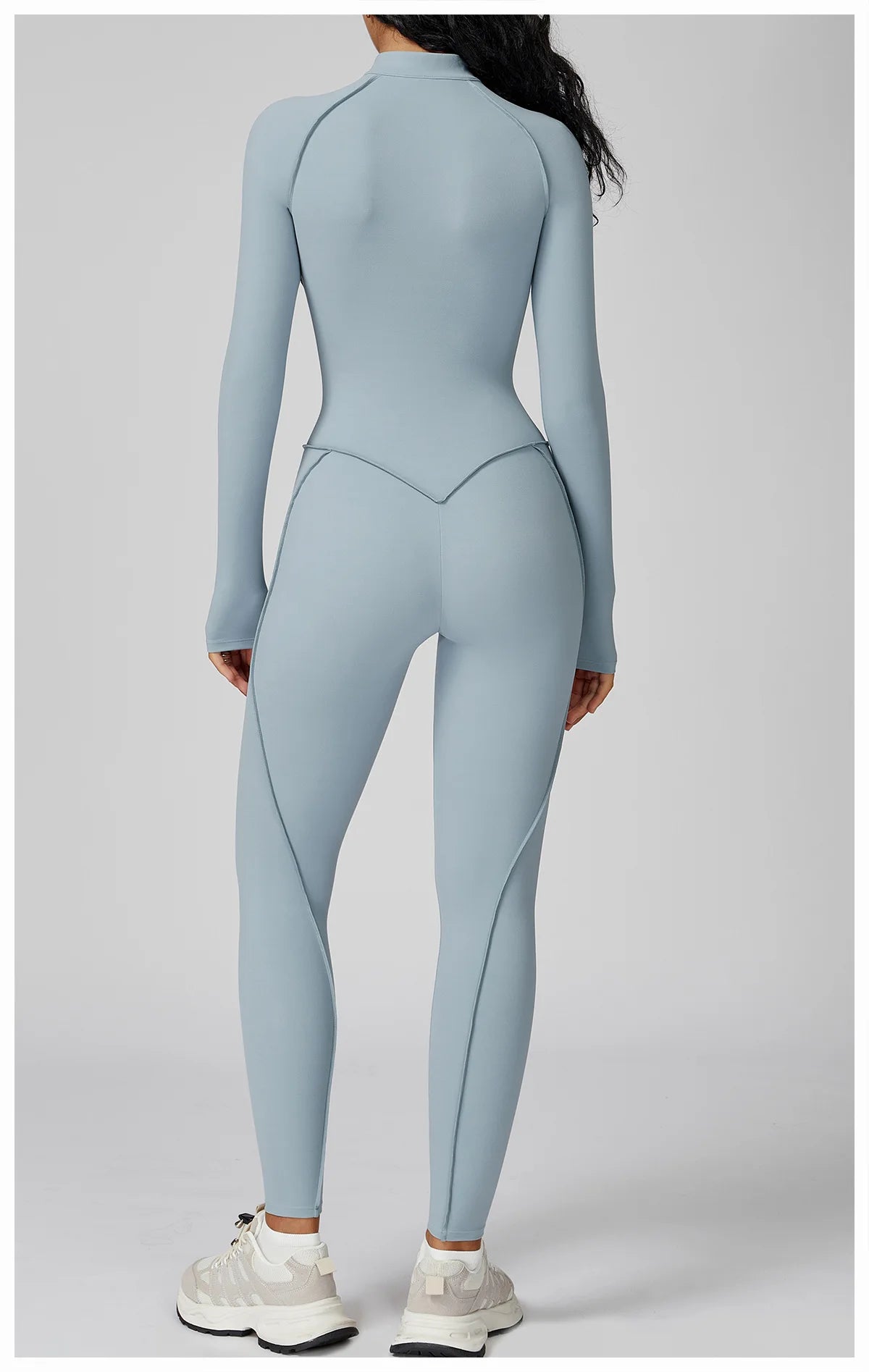 Yoga Bodysuit Long Sleeved Women's Tracksuits Gym Zipper Jumpsuits Sports Workout High-intensity Fitness One-piece Tights Suit Nova Trendz