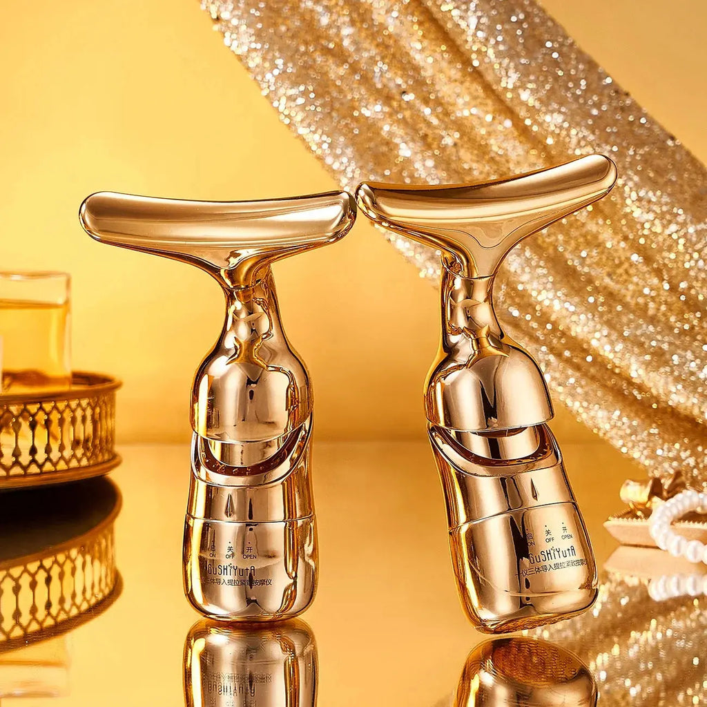 3 In 1 Face Massager Neck Facial Eye Massage Introducer Microcurrent Skin Rejuvenation Anti Aging Beauty Device Dropshipping - Nova Trendz