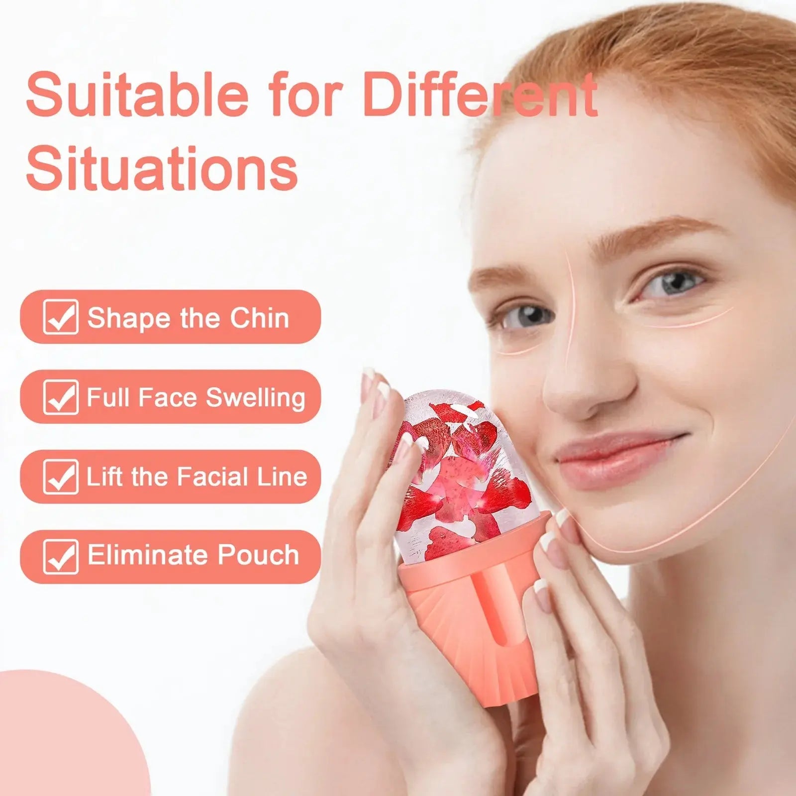 Cooling Ice Facial Roller for Face and Eye Area, Reusable Ice Face Roller for Daily Skin Care Nova Trendz