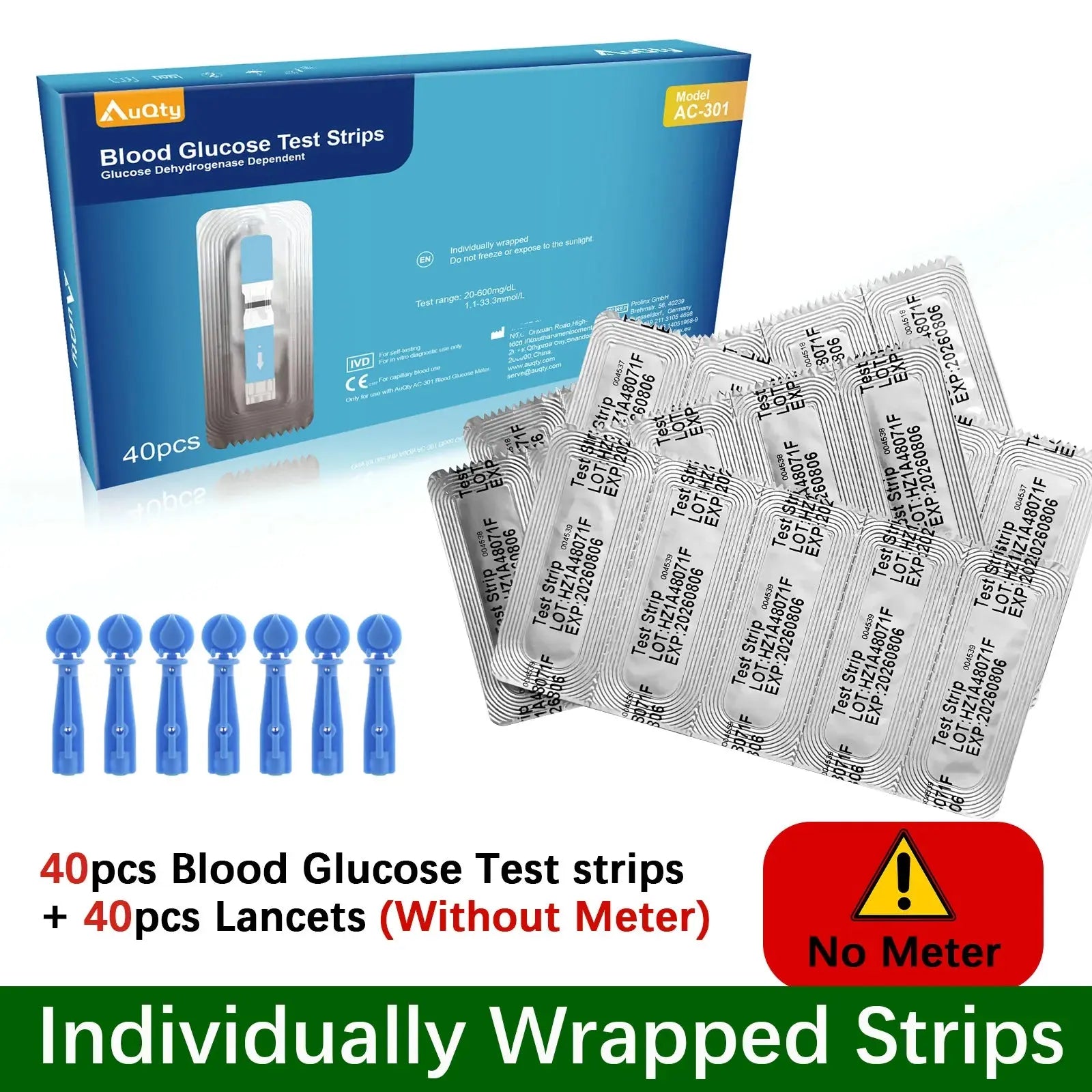Blood Glucose Meter With Individually wrapped Glucose Test Strip Glucometer Kit Blood Sugar Monitor for Diabetes Fast Result Nova Trendz