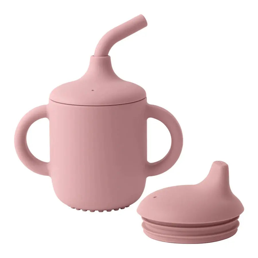 1PCS Two Lids Baby Silicone Straw Cup BPA Free Portable Storage Snack Container Feeding Cup Kids Learning Drink Cup Baby Stuff Nova Trendz