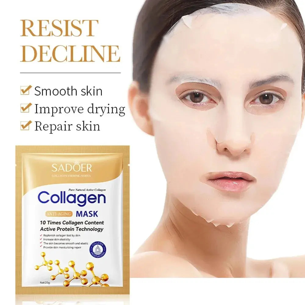SADOER Collagen Skin Care Serie Collagen Facial Mask Moisturizing Anti-aging Repair Brightening Skin Facial Mask Facial Skincare Nova Trendz