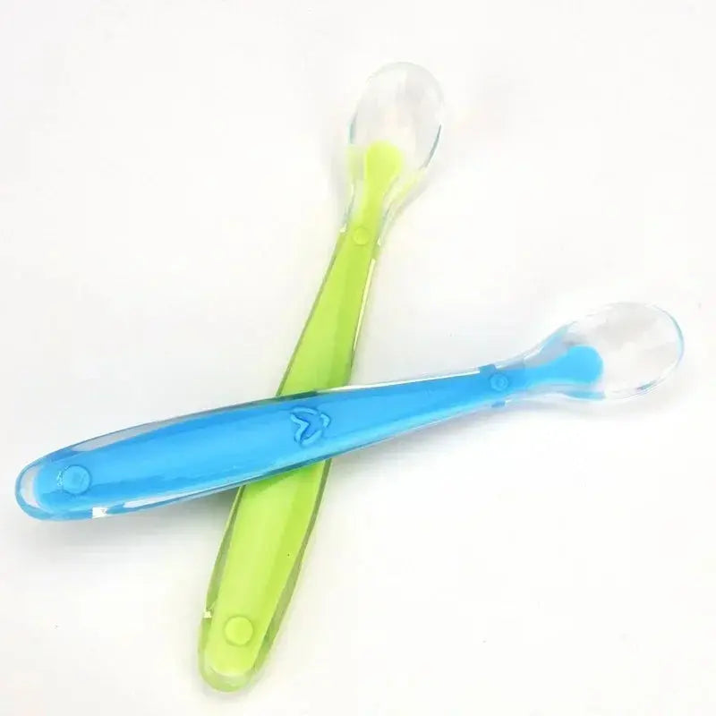 Baby Soft Safety Spoon Bowl Container Silicone Spoons Tableware for Child Infant Solid Feeding Flatware Toddler Care Feeder Nova Trendz