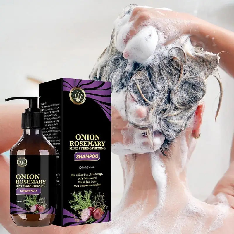 Volumizing Rosemary Onion Shampoo for Hair Care Rosemary & Onion Shampoo for Thickening and Deep Cleansing - Nova Trendz