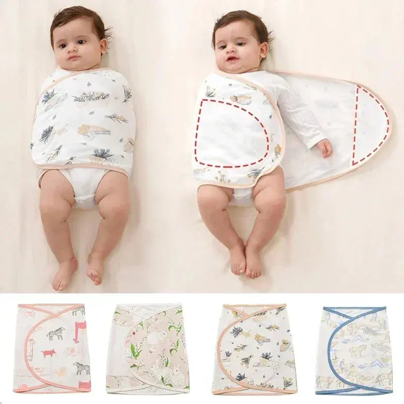 Baby Swaddle Blanket 0-6 Months Strap Protect Belly Baby Sleeping Blanket Wrap for New Born Thin-style for Summer - Nova Trendz