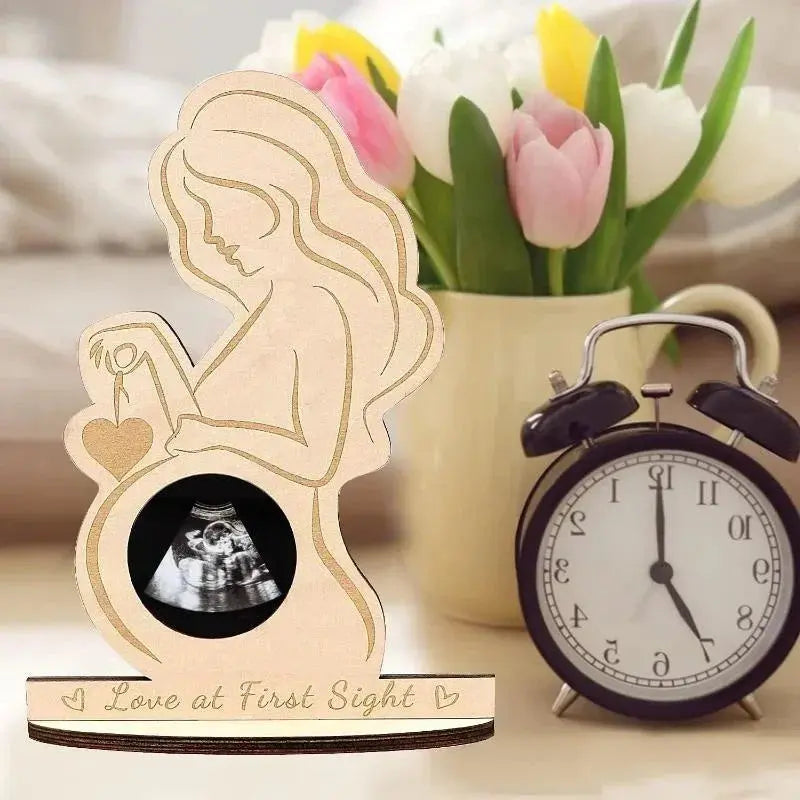 Wood Baby Ultrasound Photo Frame Pregnant Mother Keepsakes Infant Sonogram Picture Frame Ornament Gift To Expectant Mother Nova Trendz