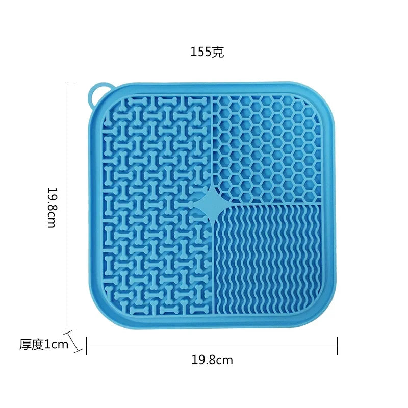 Cat Dog Slow Food Mat Pet Lick Silicone Mat Dog Feeder Supplies Suction Bowl Slow Food Mat Cats Dogs Feeding Supplies