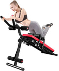 Adjustable Ab Exercise Bench, Abdominal Workout Machine Foldable Sit Up Bench, Full Body Exercise Equipment with LCD Monitor Nova Trendz