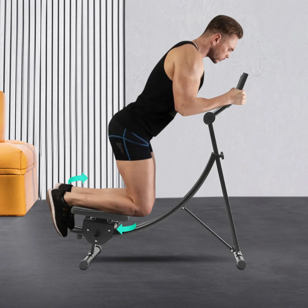 Ab Machine, 150kg/330lbs Weight Capacity, Foldable, Core & Abdominal Exercise Fitness Equipment for Home Gym Nova Trendz
