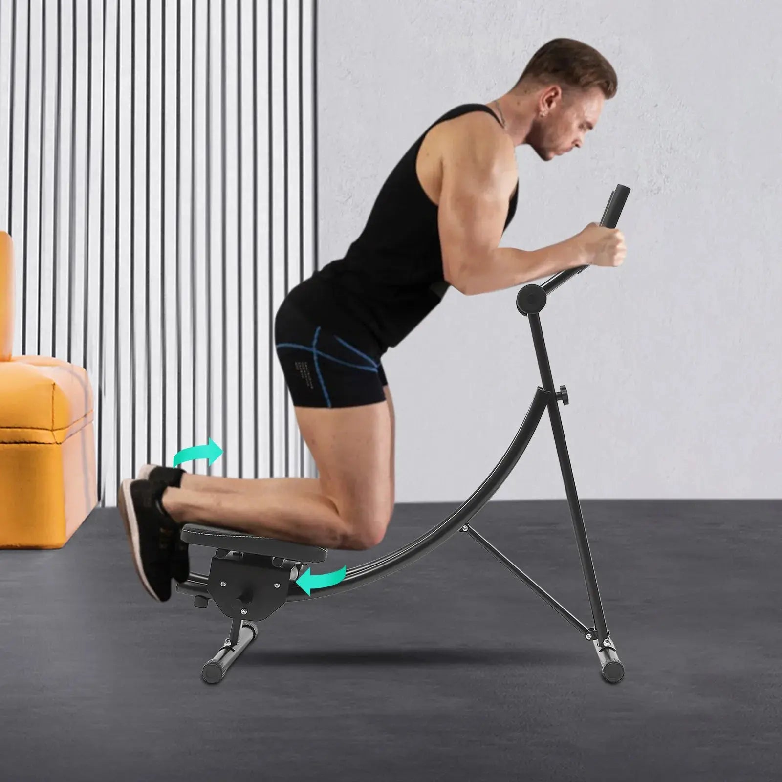 Ab Machine, 150kg/330lbs Weight Capacity, Foldable, Core & Abdominal Exercise Fitness Equipment for Home Gym Nova Trendz