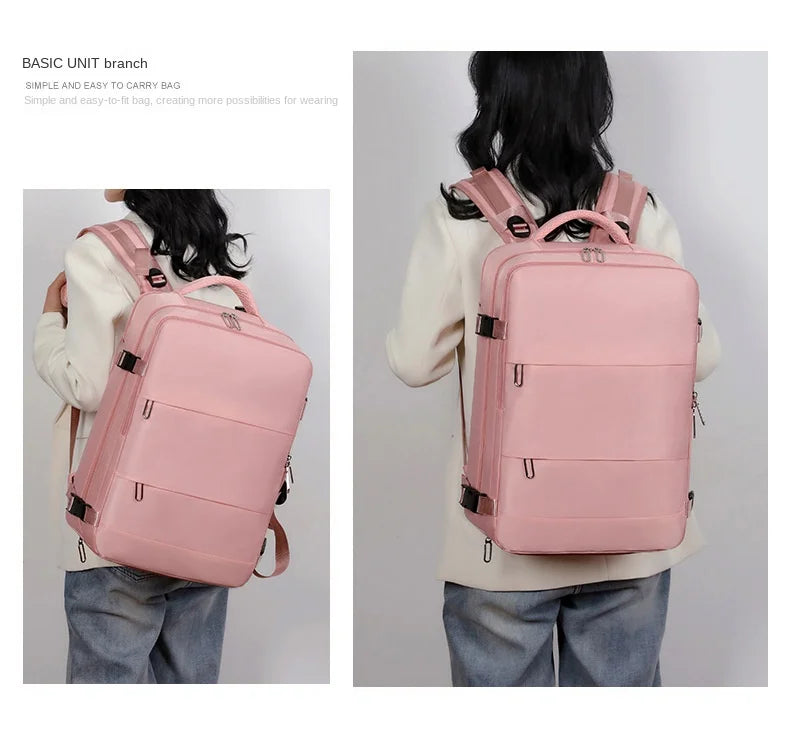 Mummy Bag Nappy Backpack Large Capacity Multifunction Cabin Bag with Shoe Storage Multilayer Separation Waterproof Diaper Bags