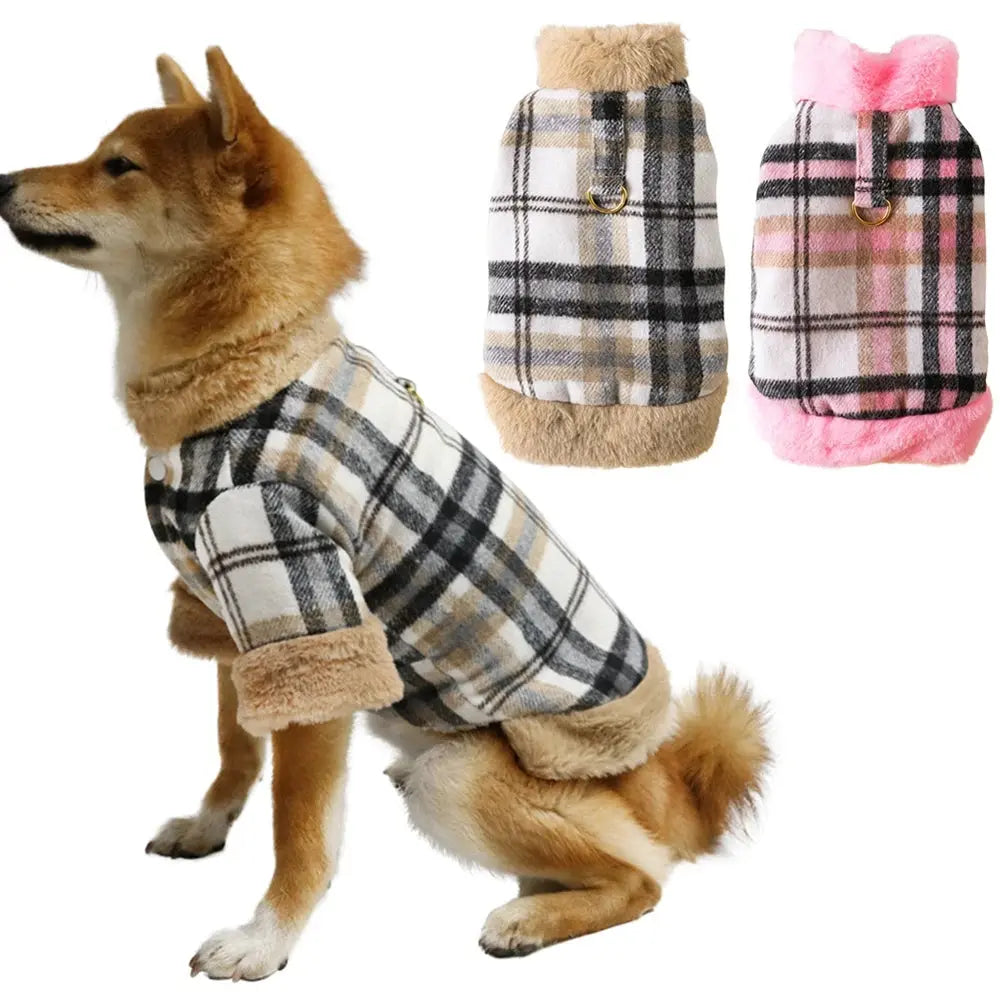 Pet Dog Clothes Lattice Coat Autumn Winter Dogs Pet Clothing Costume Clothes For Dogs Jacket Ropa Perro chihuahua Yorkshire Nova Trendz