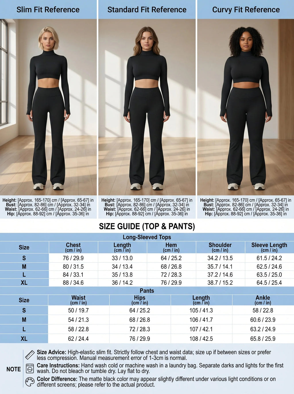 Women's Turtleneck Long Sleeve Yoga Set Back Cutout Flare Pants with Removable Pads Tummy Control Butt Lifting Gym Outfit Nova Trendz