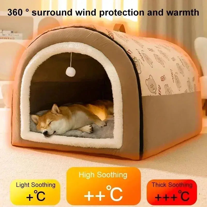 1PC Big Dog Kennel Winter Warm Pet Bed for Small Medium Dogs Removable Dog Sleeping Bed Puppy Bed Kennel Dog Accessories Nova Trendz