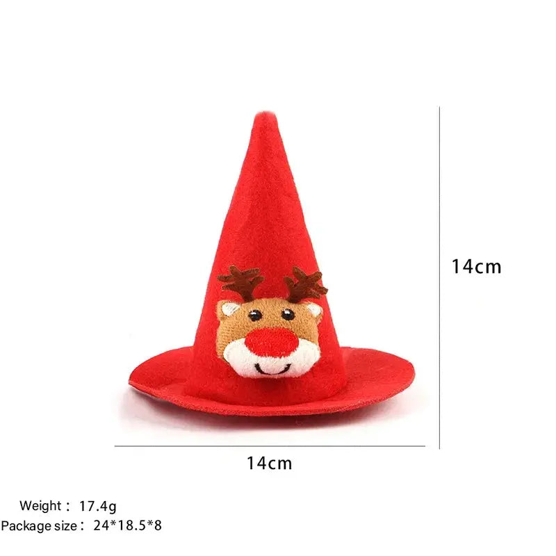 Pet Dog Cat Santa Hat Christmas Costume Accessories Small Dogs Cats Winter Warm for Holloween Holiday Christmas Party Photos - Nova Trendz