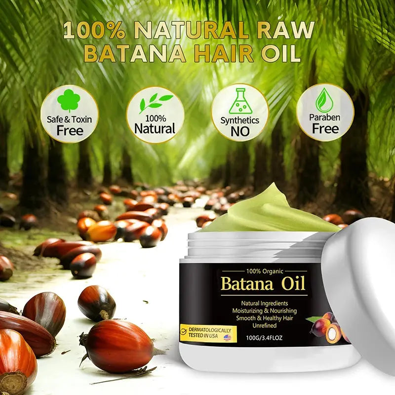 Natural Organic Batana Oil For Hair Growth And Thickness Eliminates Split Ends Moisturize Repair Hair Women Men Hair Loss Care Nova Trendz
