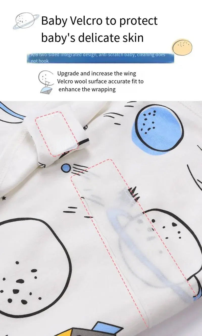Newborn Baby Swaddle Wrap Adjustable Newborn Hat Set Anti-kick Swaddle Warm Soft BlanketSuitable for Babies Aged 0-3 Months - Nova Trendz