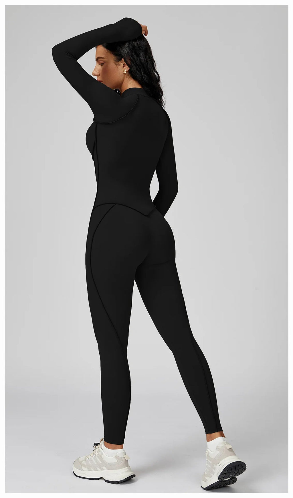 Yoga Bodysuit Long Sleeved Women's Tracksuits Gym Zipper Jumpsuits Sports Workout High-intensity Fitness One-piece Tights Suit Nova Trendz