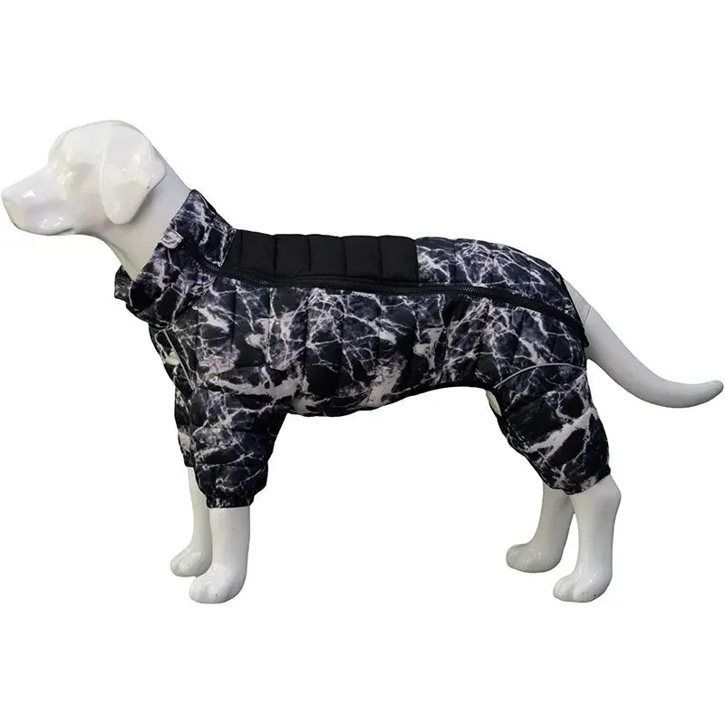 Dog Thicken Cotton-padded Coat Pet Warm Down Jacket Windproof 4 Legs Pet Outfit Winter Greyhound Husky Corgi Chihuahua Clothes - Nova Trendz