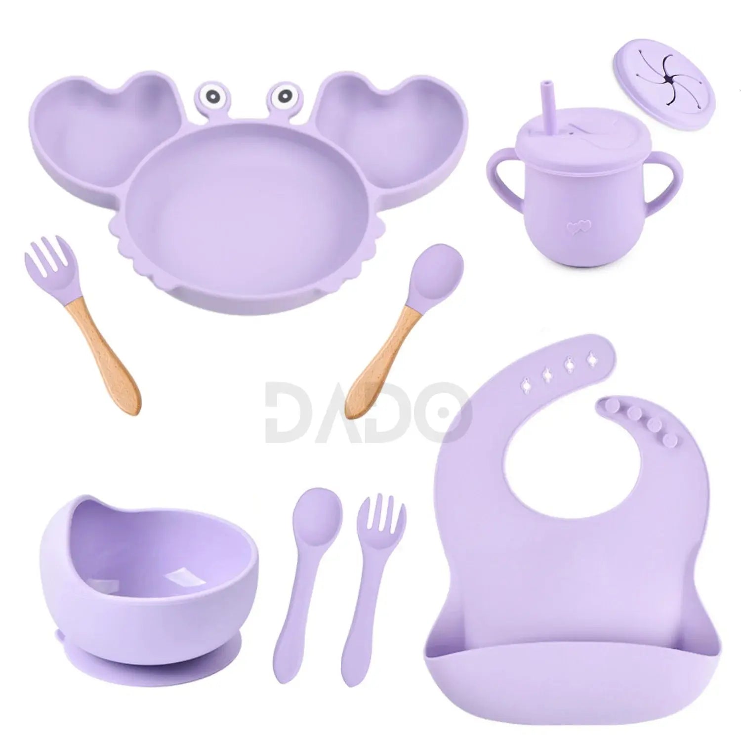 Customized Baby Silicone Feeding Set with Suction Cup Personalized Name Dish Divided Plate Bowl Spoon Cute Kid Eating Tableware Nova Trendz