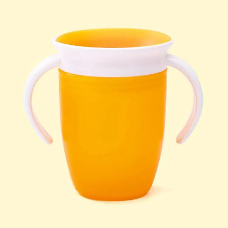 360 Degrees Can Be Rotated Baby Learning Drinking Cup with Double Handle Flip Lid Leakproof Silicone Infants Water Cups Bottle Nova Trendz