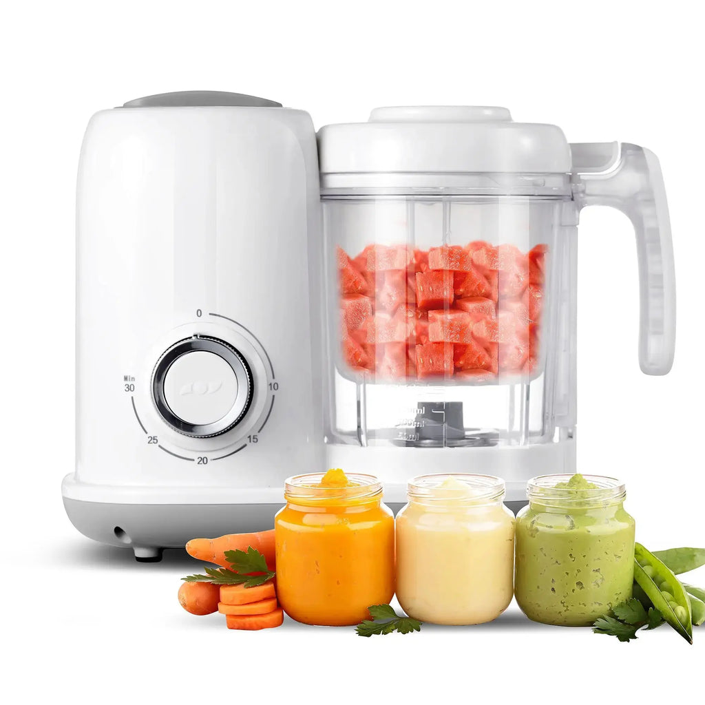 Baby Food Maker, 4 in 1 Baby Food Processor and Steamer, Puree Blender, Multifunctional Baby Puree Maker, Dishwasher Safe White Nova Trendz