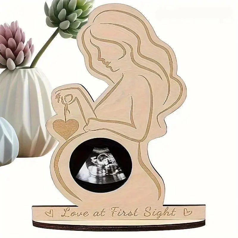 Wood Baby Ultrasound Photo Frame Pregnant Mother Keepsakes Infant Sonogram Picture Frame Ornament Gift To Expectant Mother Nova Trendz