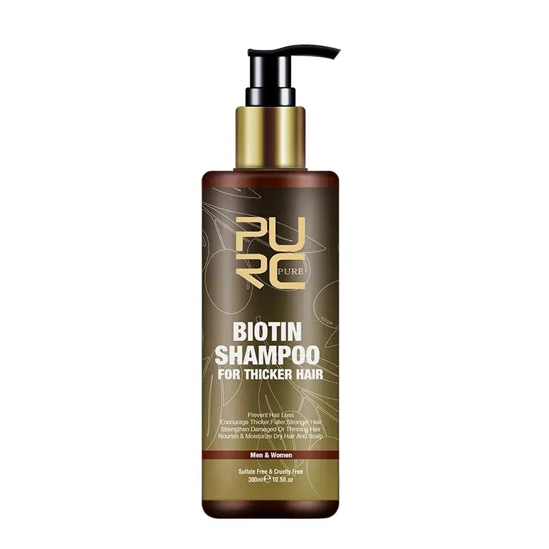 PURC Biotin Hair Care Set for Smooth, Healthy-Looking Hair PURC Biotin Shampoo and Conditioner Set with Hair Oil