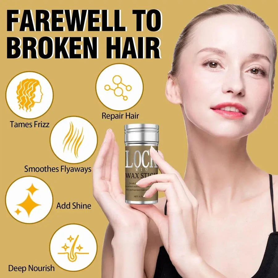 LOCKMIO Hair Wax Stick for Women and Kids Long Lasting Hold Pomade Control Broken Frizz Flyaway Styling Wax for Natural Wigs Nova Trendz