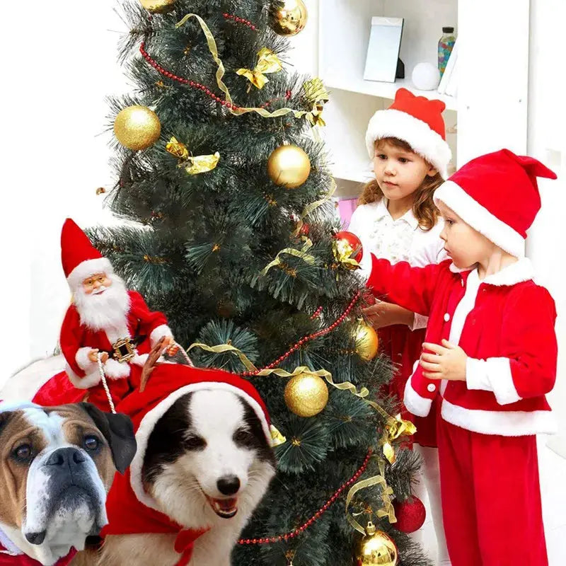 Pet Christmas Clothes Santa Claus Dog Costume Puppy Coat Jacket Suit with Cap Clothing Cosplay For Small Medium Large Dogs Cats Nova Trendz