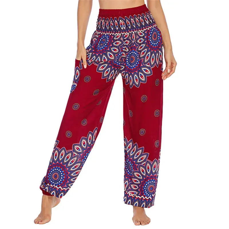 Yoga Pants Women Hippie Harem Printed Leggings Boho High Waisted Pantalone De Mujer Cintura Alta Calca Feminina Beach - Nova Trendz