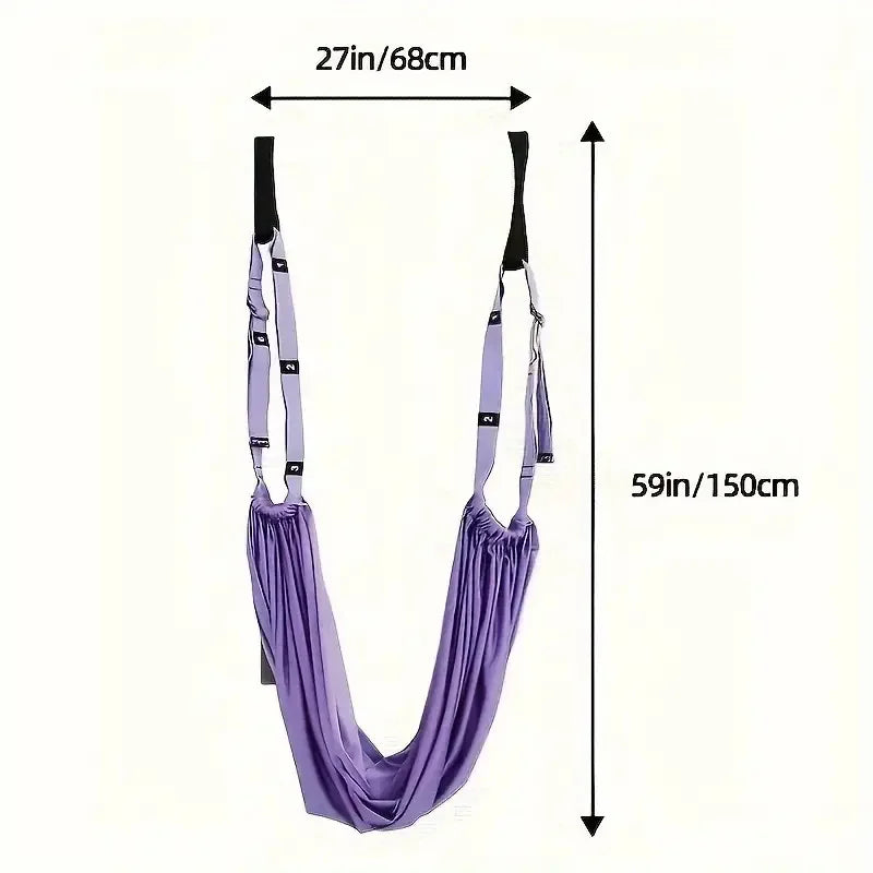 Luxury Purple Aerial Yoga Rope - Soft Fabric+Stable Support, Home Workout Safety, Single Piece Nova Trendz