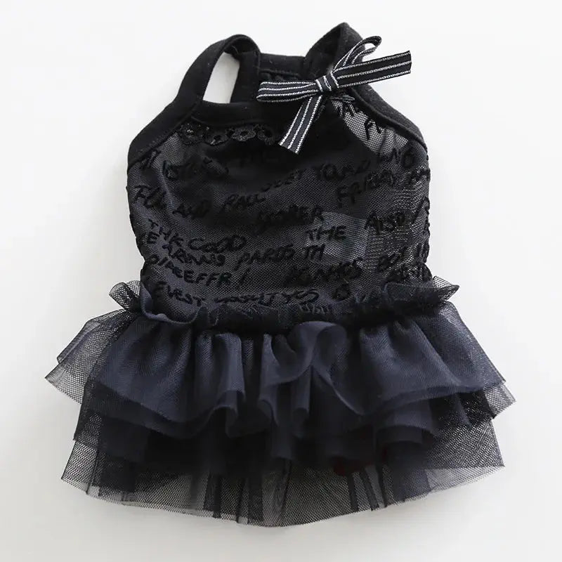 Dogs and Cats Dress Letters and Lace Design Pet Puppy Shirt Spring/Summer Clothes Outfit 2 Colours Nova Trendz