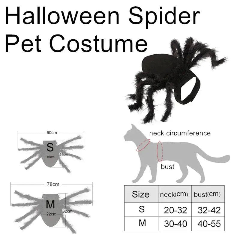 NONOR Halloween Dog Cat Clothes Pet Cosplay Funny Spider Costume Halloween Party Costumes for Small Medium Dog Cat Costumes Nova Trendz