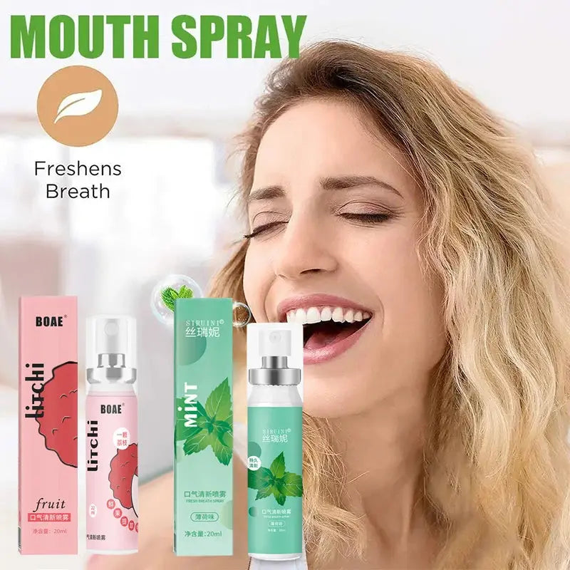 20ml Long lasting Mouth Freshener Spray Fruity Oral Spray Remove Bad Breath Portable Breath Fresh Refreshing Oral Care Wholesale Nova Trendz