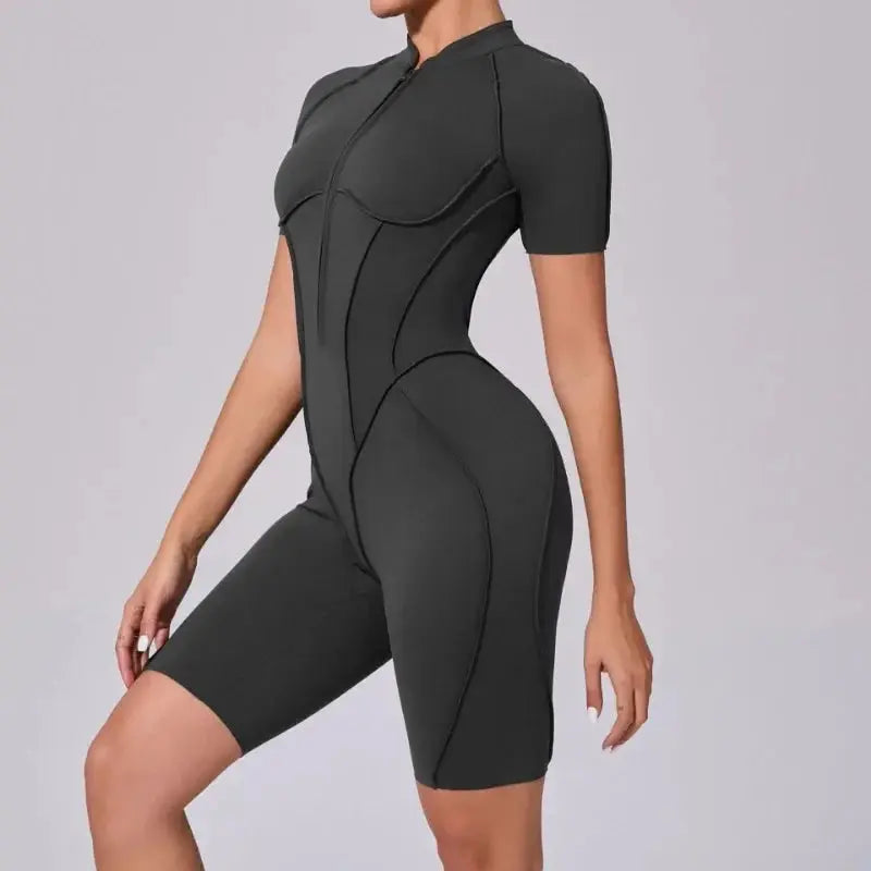 New Seamless Yoga Jumpsuits Sports Fitness Hip-lifting Backless Skinny Zipper One-Piece Workout Clothing Gym Bodysuit for Women - Nova Trendz