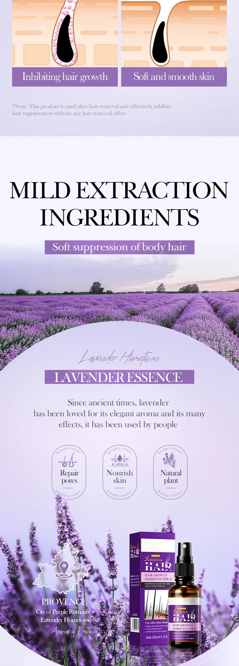 Hair Removal Cream Inhibits Hair Growth Whitening Safe Gentle Spray Effectively Remove Armpit Knee Leg Hair Skincare Products