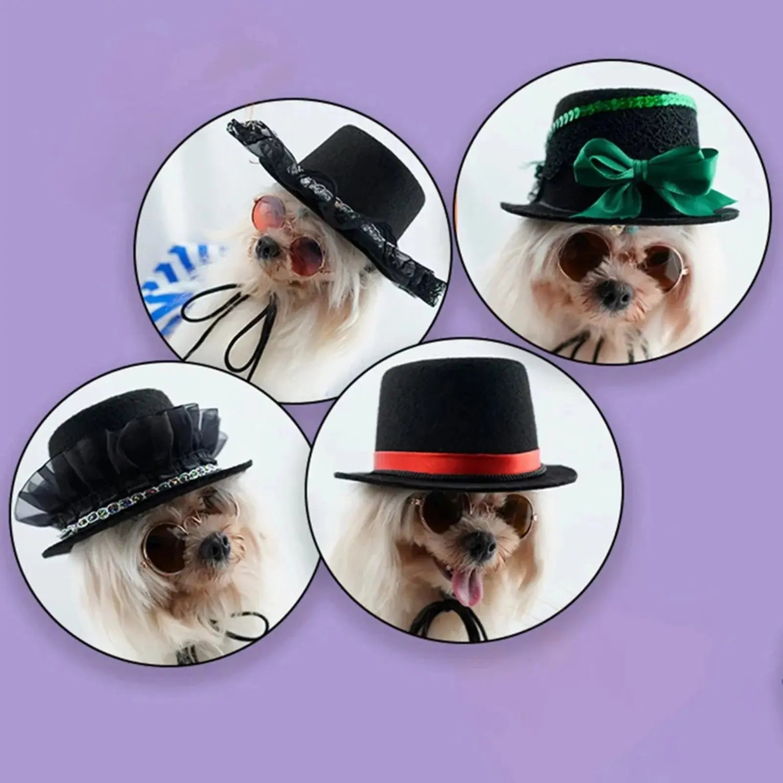 Festival Dog Hat Dogs Cat Wedding Party Gentleman Hats Caps For Puppy Kitten Headwear Pet Halloween Photo Prop Top Hat Accessory - Nova Trendz