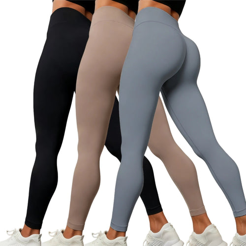 3-Pack High Waist Butt-Lifting Yoga Leggings | High Stretch & Breathable, Ideal for Yoga, Workout, Commute & Loungewear Nova Trendz