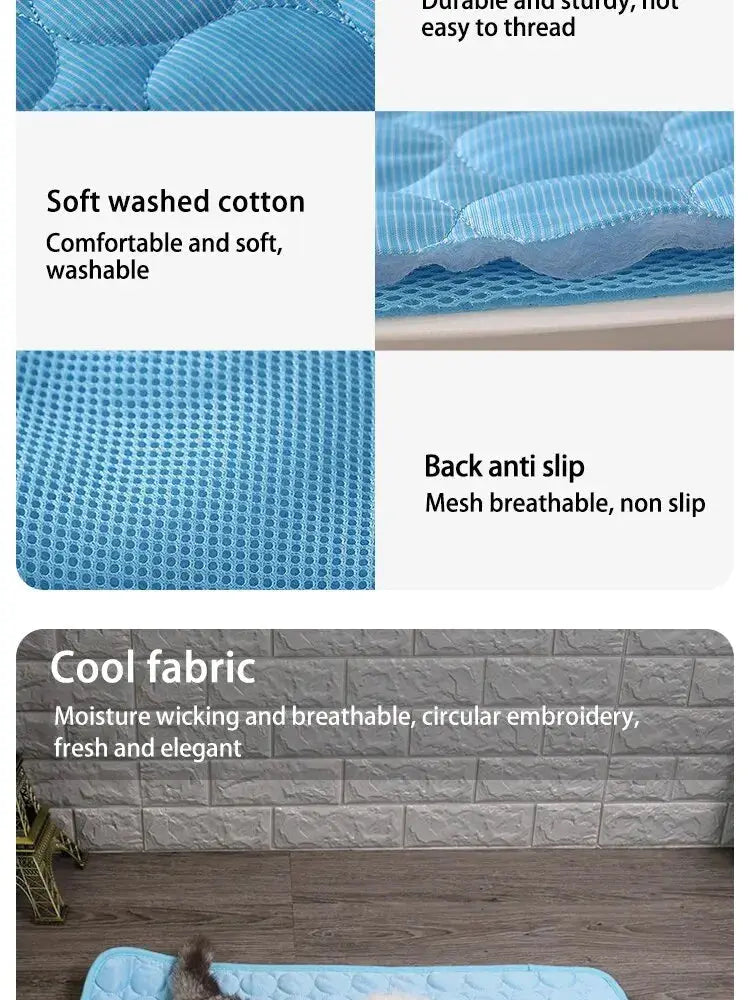 Pet Ice Mats Summer Cat Dog Sofa Nest Bed Cooling Sleeping Pad for Small Dogs Pets Durable Sofa Cooling Pad Blanket Nova Trendz