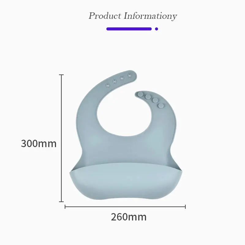 Baby Silicone Tray Bib Waterproof Soft 4-speed Adjustable Bibs Newborn Eating Food Isolate Dirt Feeding Saliva Pocke Kids Stuff Nova Trendz