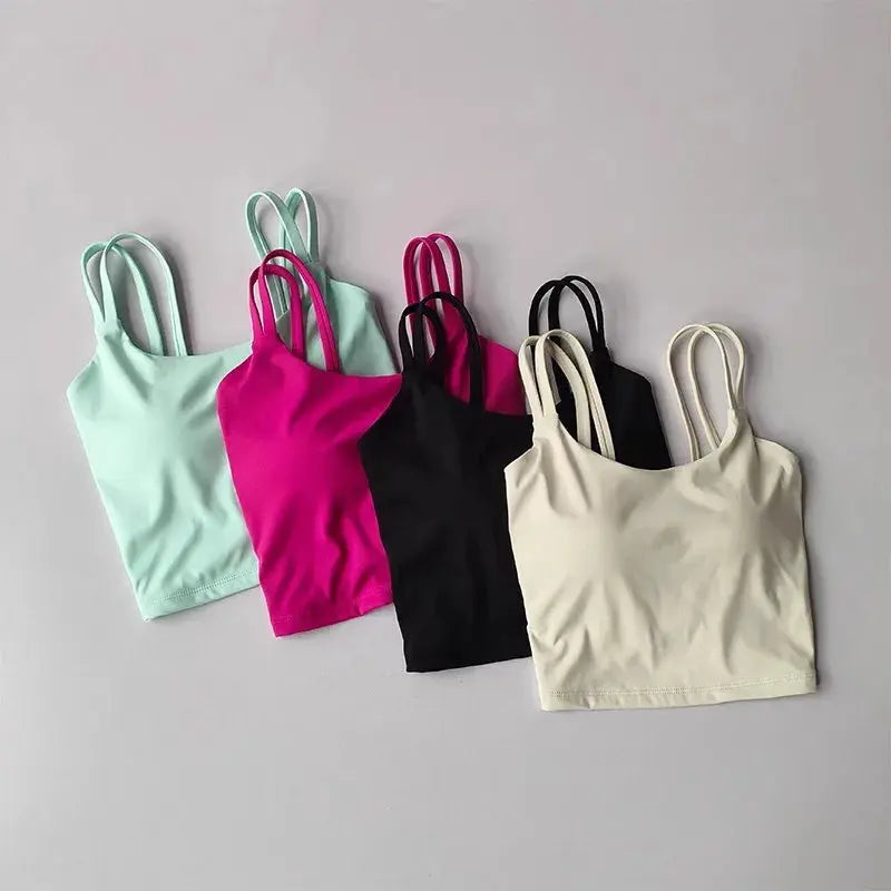 Women's Sports Bras Fitness Top, Sexy Lingerie, Push Up Fixed Pad, Yoga Bra, Back knotted Underwear, Running Vest, Gym Tops - Nova Trendz