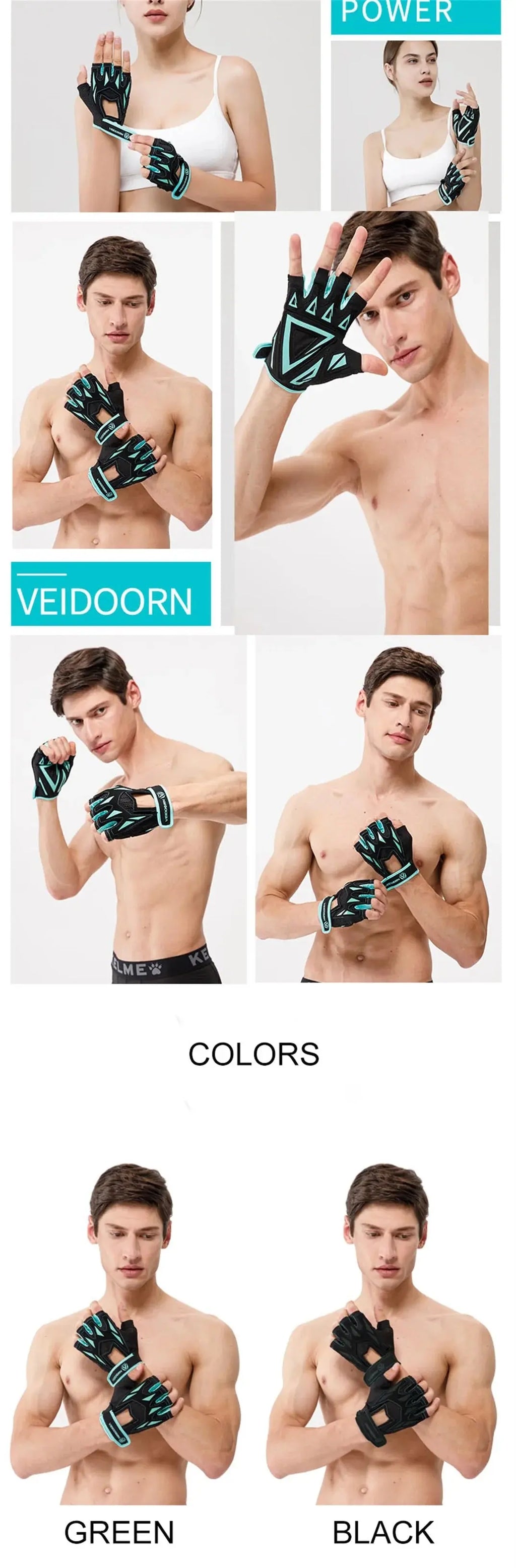 Gym Gloves for Men Women Weight Lifting Half Finger Breathable Anti Slip Training Fitness Workout Gloves Nova Trendz